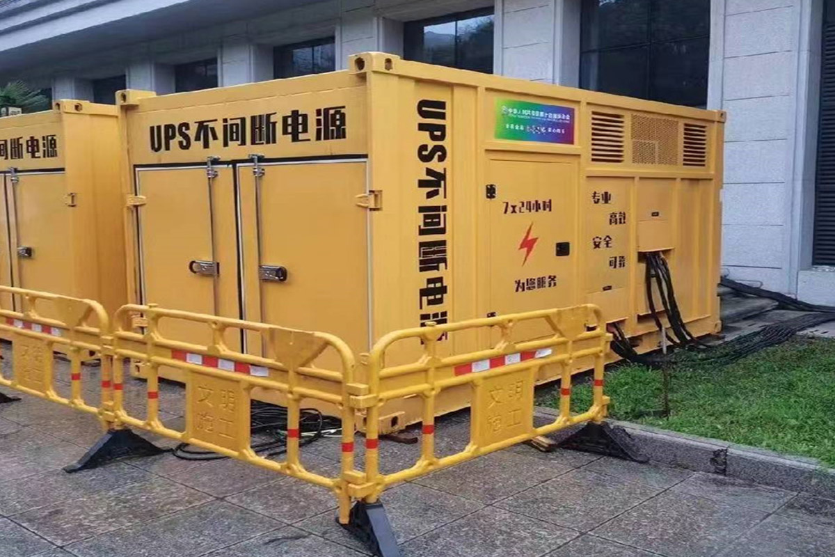 思明发电机租赁施工现场