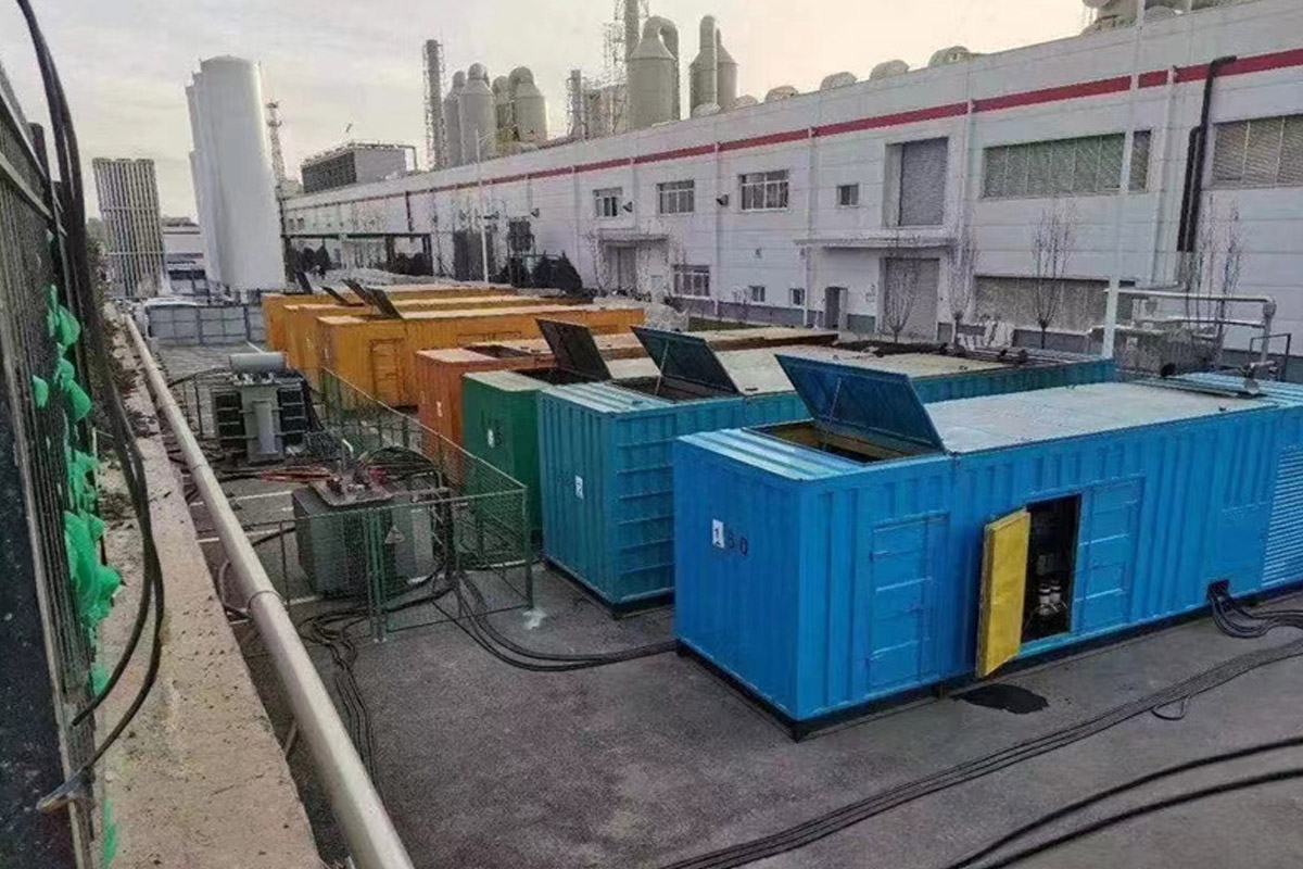 思明发电机租赁施工现场